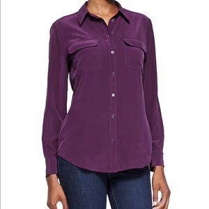 Equipment Slim Signature Silk Blouse Sz M